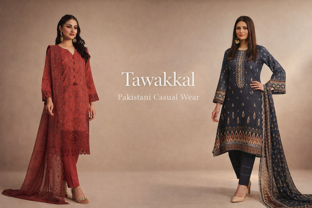 Tawakkal Pakistani Casual Dress – Everyday Style with Elegance