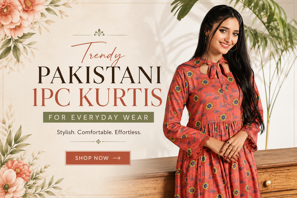 Trendy Pakistani 1PC Kurtis for Everyday Wear