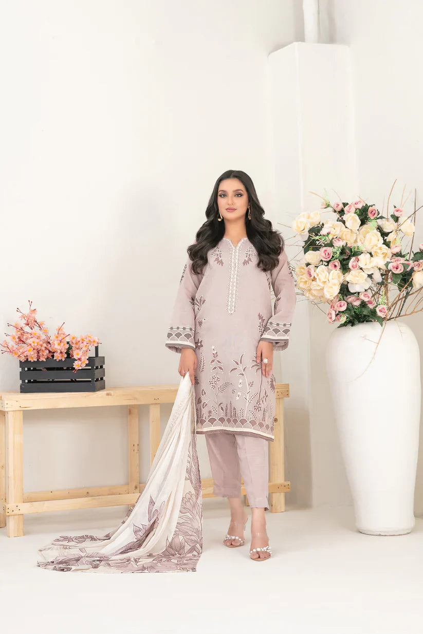 Tawakkal Embroidered Cotton Khaddi Suit D-2064