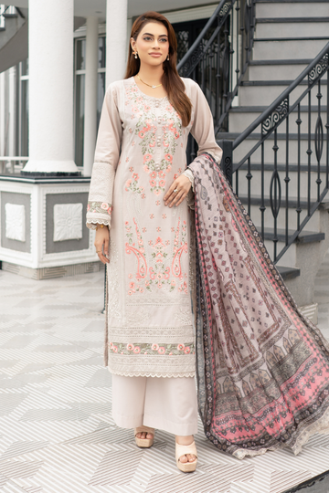 Munira Designer Embroidered Cotton Chikankari Suit MSL146