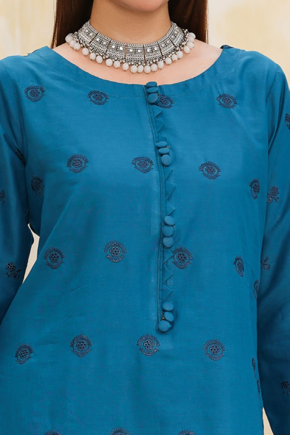 Dynia's By  Bin Saeed Embroidered Chickenkari Lawn Suit BS-103