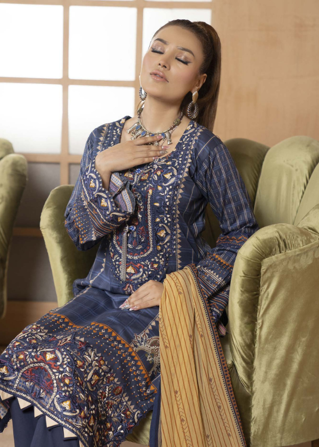 Munira Designer Embroidered Lawn 3 Piece Suit MSL-91