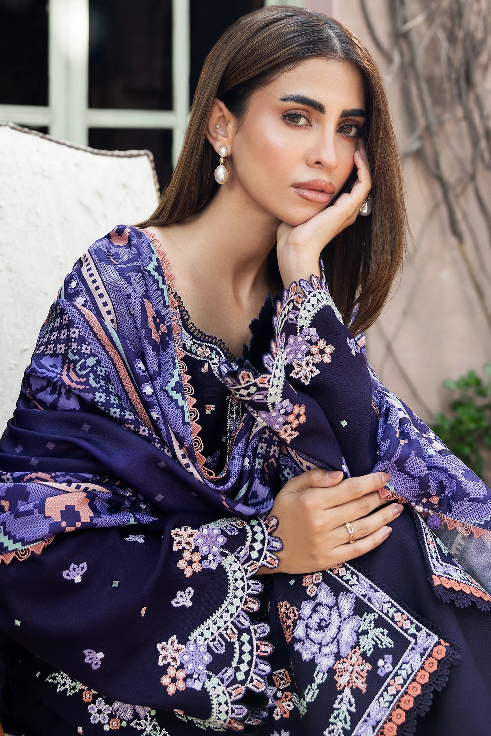 Farasha PK Embroidered Khaddar Suit Dewsay