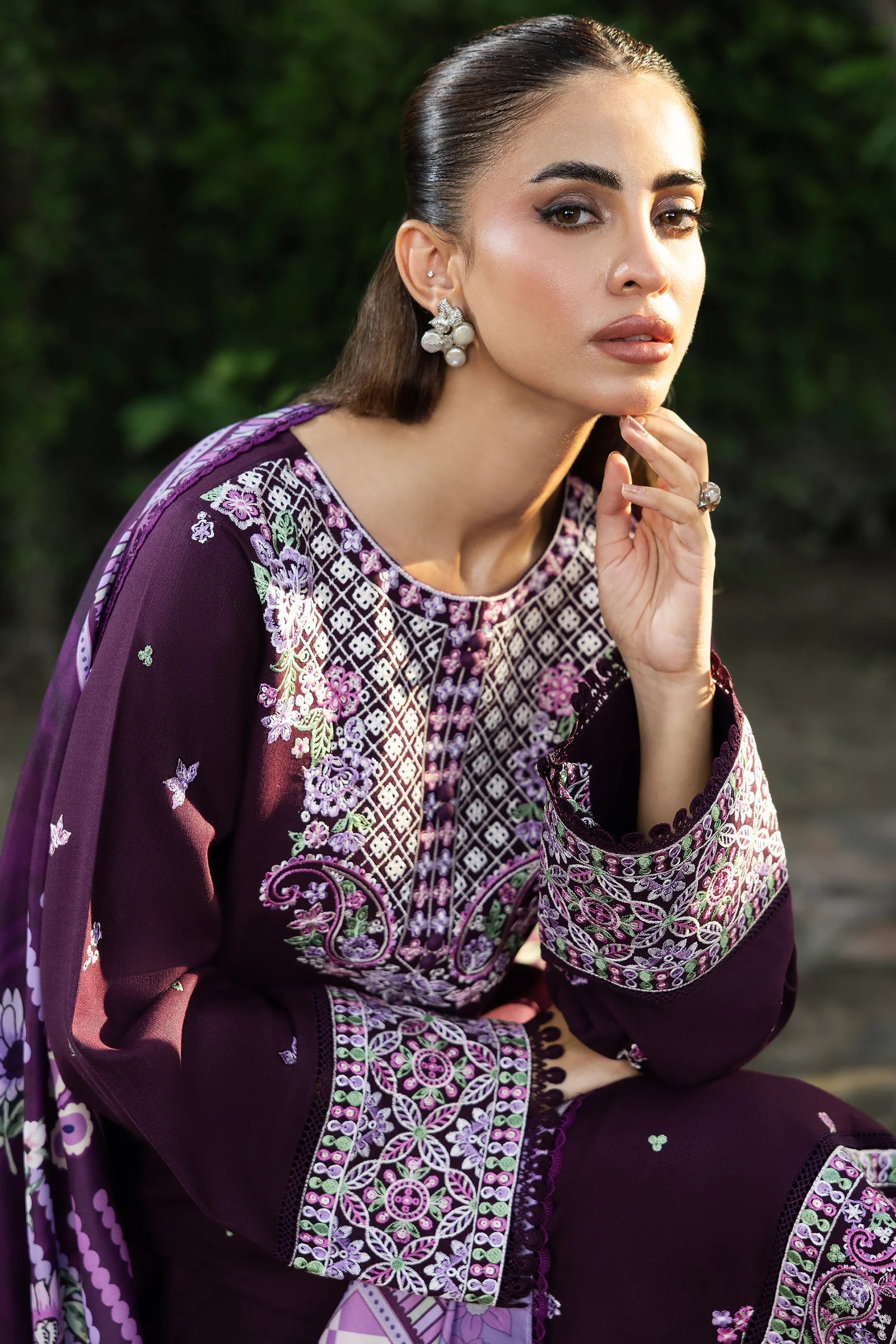 Farasha PK Embroidered Khaddar Suit Ambril