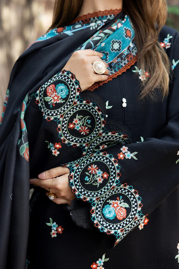 Farasha PK Embroidered Khaddar Suit Midaura