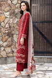 Farasha PK Embroidered Khaddar Suit Claret