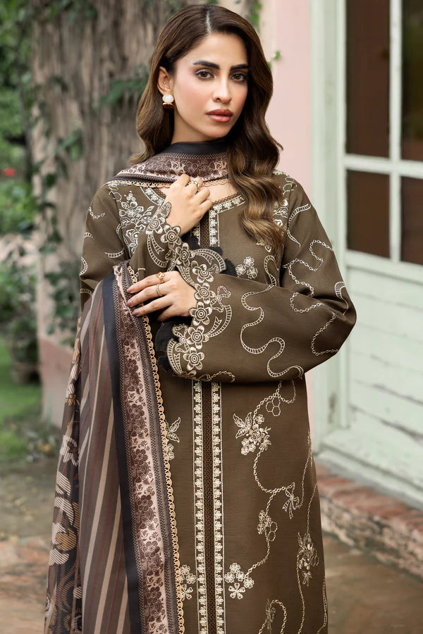 Farasha PK Embroidered Khaddar Suit Stonepetal