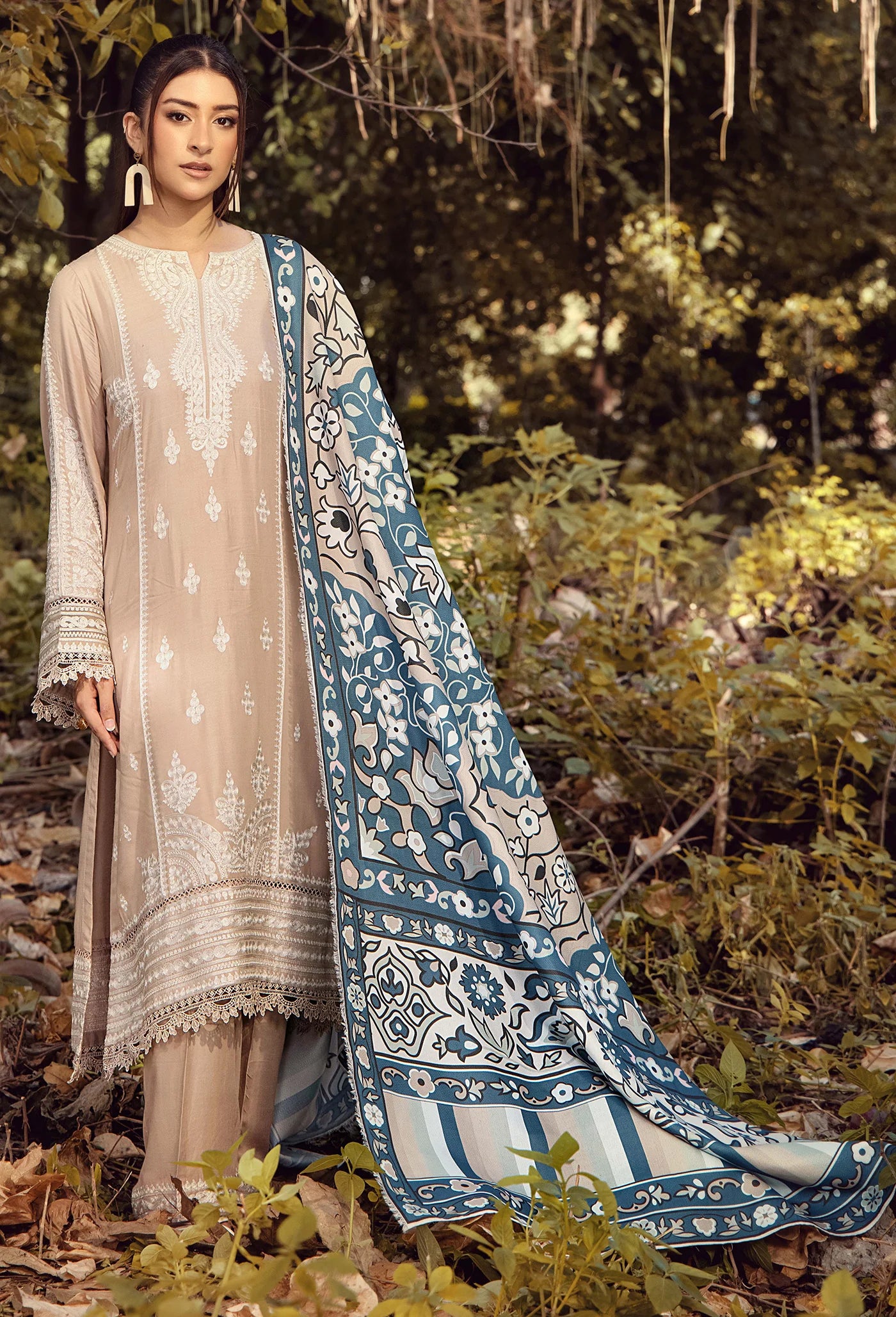 Adan Libas Embroidered Linen Suit 7663