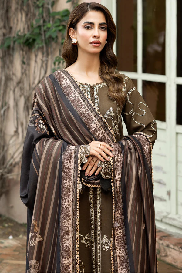 Farasha PK Embroidered Khaddar Suit Stonepetal