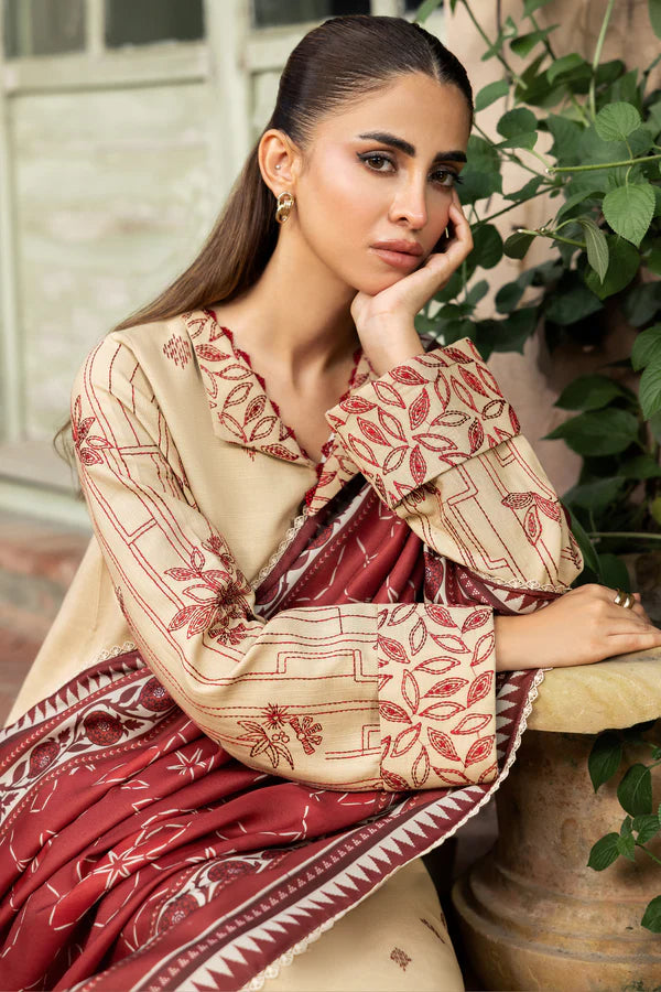 Farasha PK Embroidered Khaddar Suit Sunrose