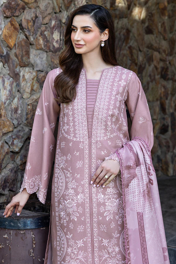 Farasha PK Embroidered Khaddar Suit Blushen
