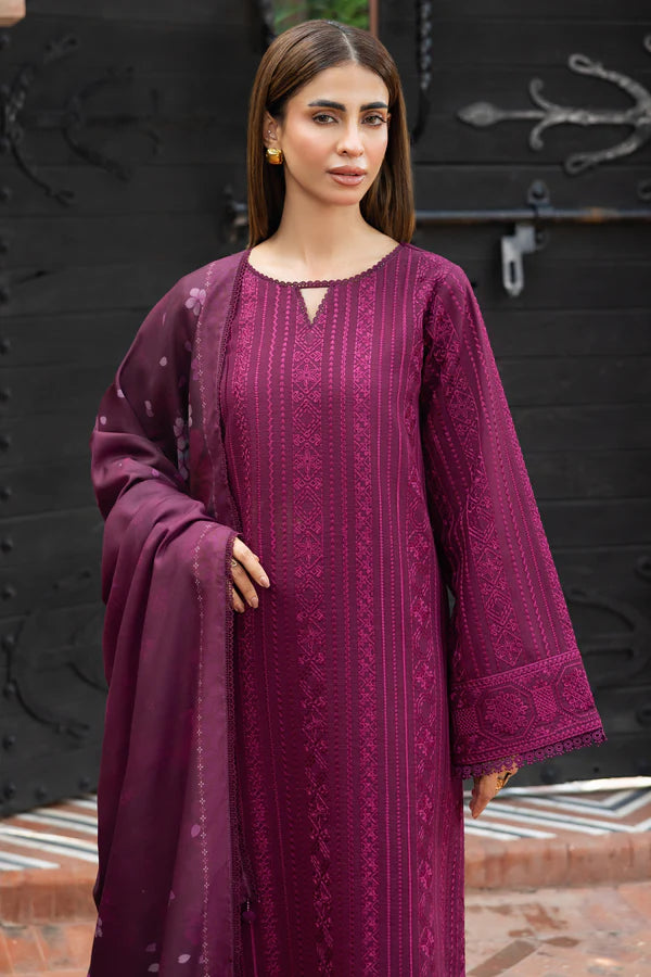 Farasha PK Embroidered Khaddar Suit Rosemer