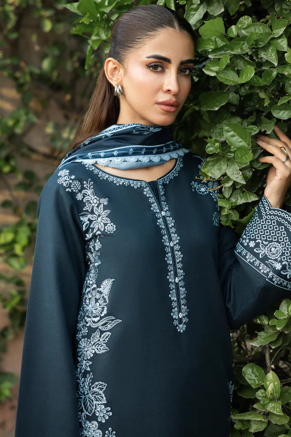 Farasha PK Embroidered Khaddar Suit Softdawn