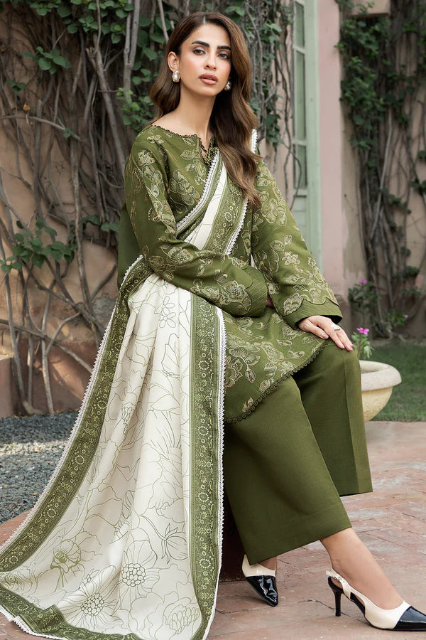Farasha PK Embroidered Khaddar Suit Olvyn