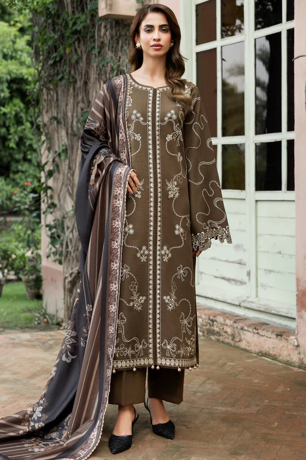 Farasha PK Embroidered Khaddar Suit Stonepetal