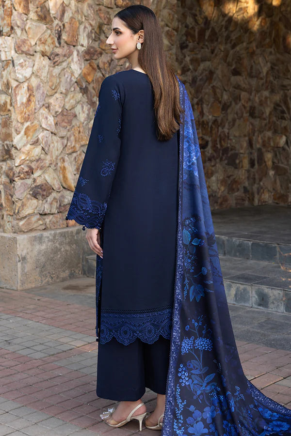 Farasha PK Embroidered Khaddar Suit Bluebell