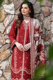 Farasha PK Embroidered Khaddar Suit Claret