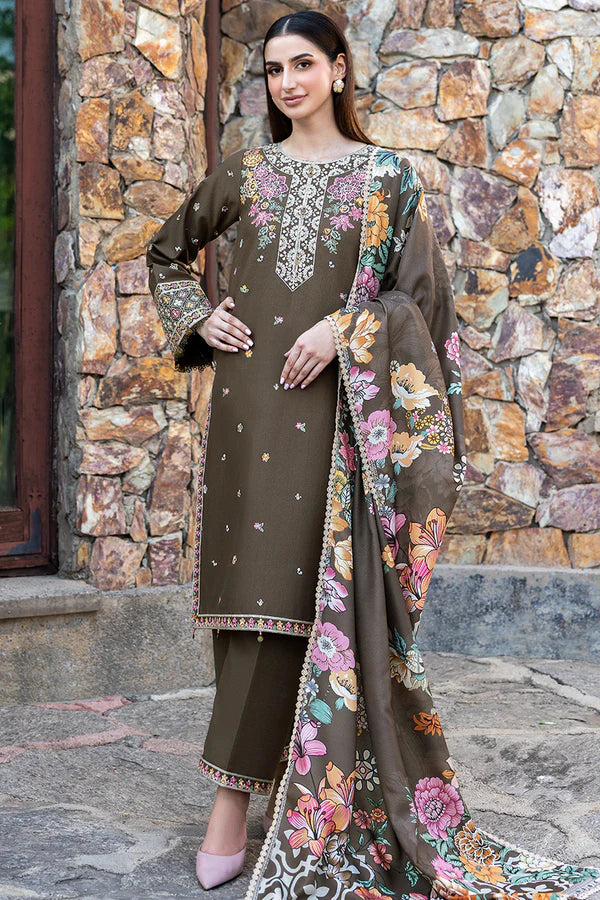 Farasha PK Embroidered Khaddar Suit Sandlit