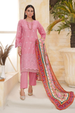 Dynia's By  Bin Saeed Embroidered Chickenkari Lawn Suit BS-102