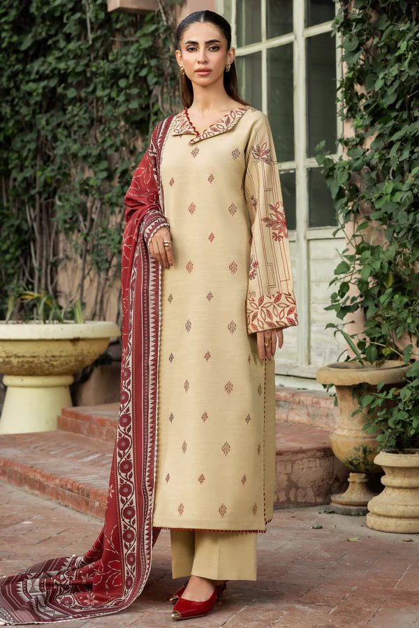 Farasha PK Embroidered Khaddar Suit Sunrose