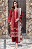 Farasha PK Embroidered Khaddar Suit Claret