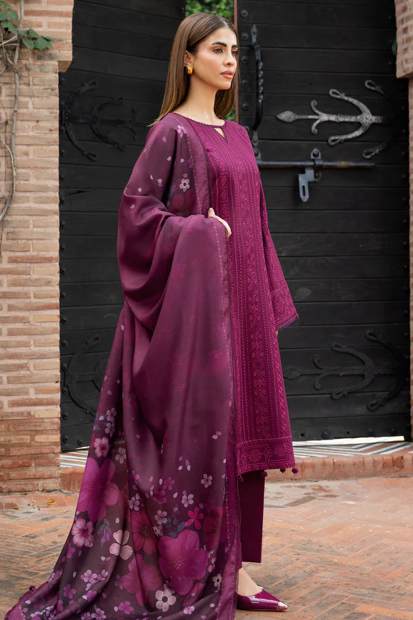 Farasha PK Embroidered Khaddar Suit Rosemer