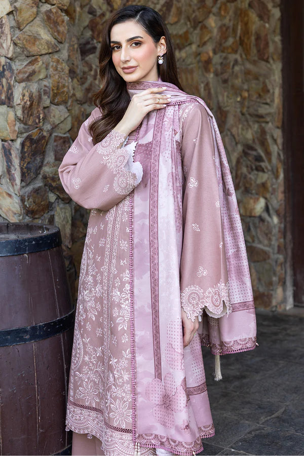 Farasha PK Embroidered Khaddar Suit Blushen