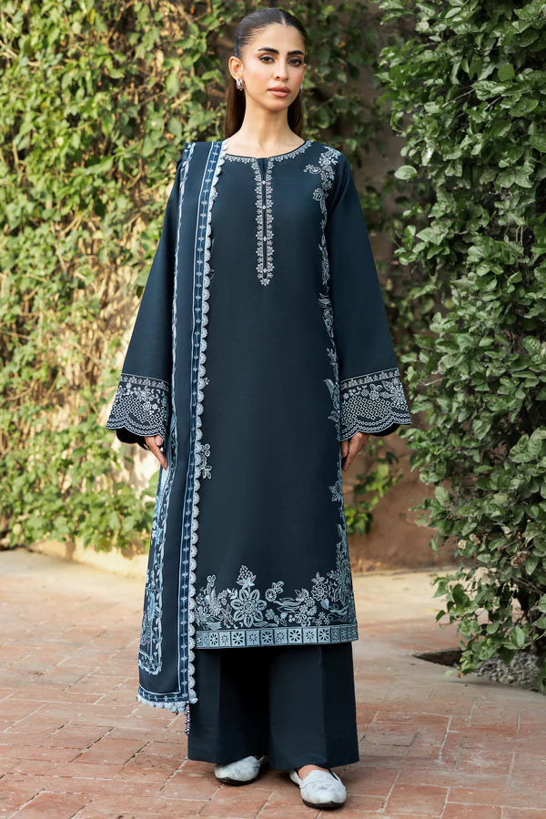 Farasha PK Embroidered Khaddar Suit Softdawn