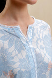 Beechtree Printed Blended Lawn Suit CERULEAN FLUORESCENCE BT-11