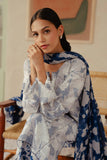 Beechtree Printed Blended Lawn Suit PEARL BLUE BT-12