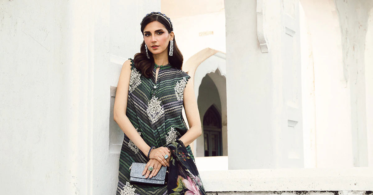 Maria B 3PC Embroidered Cambric Suit MPT-2705-A
