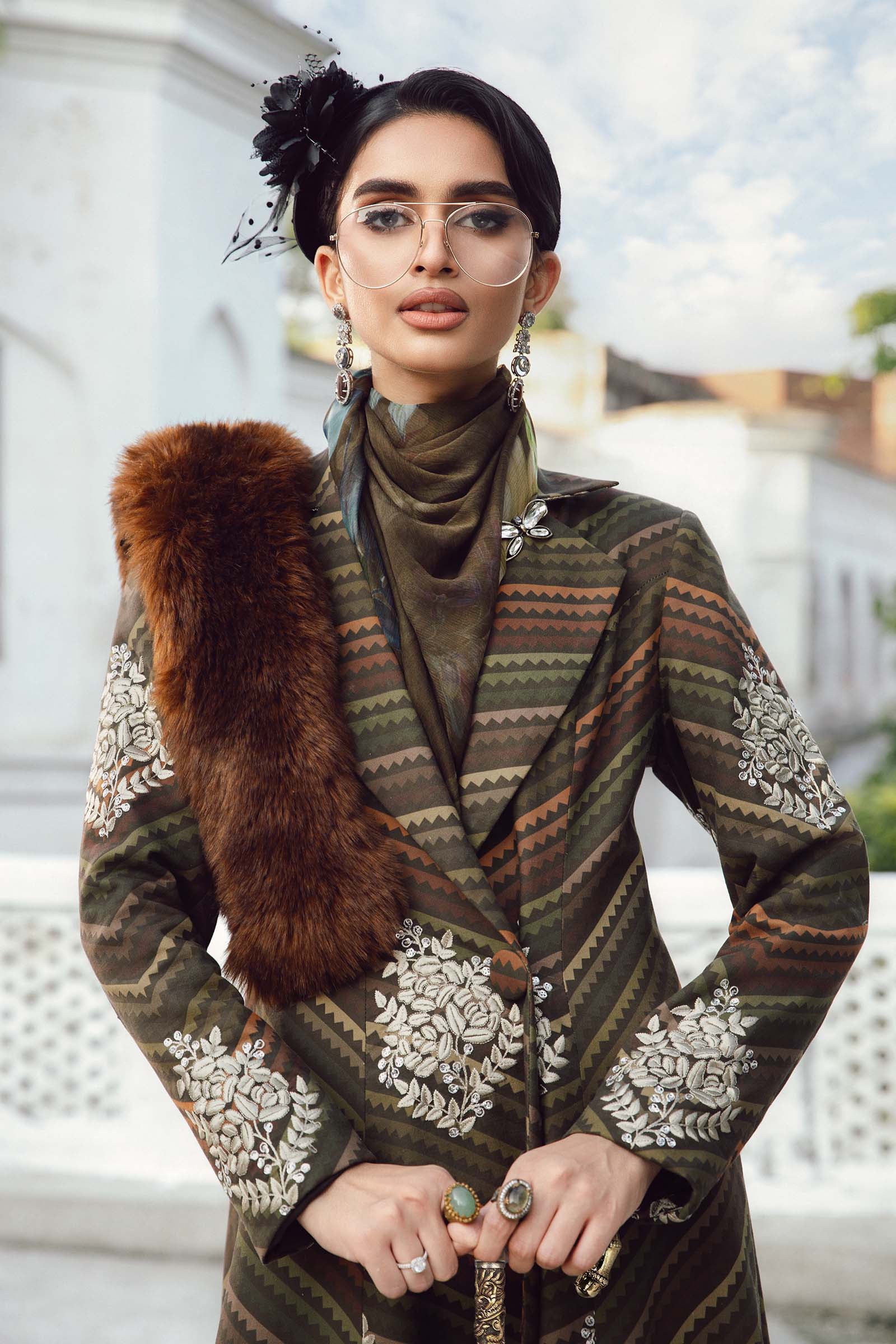 Maria B 3PC Embroidered Cambric Suit MPT-2705-B