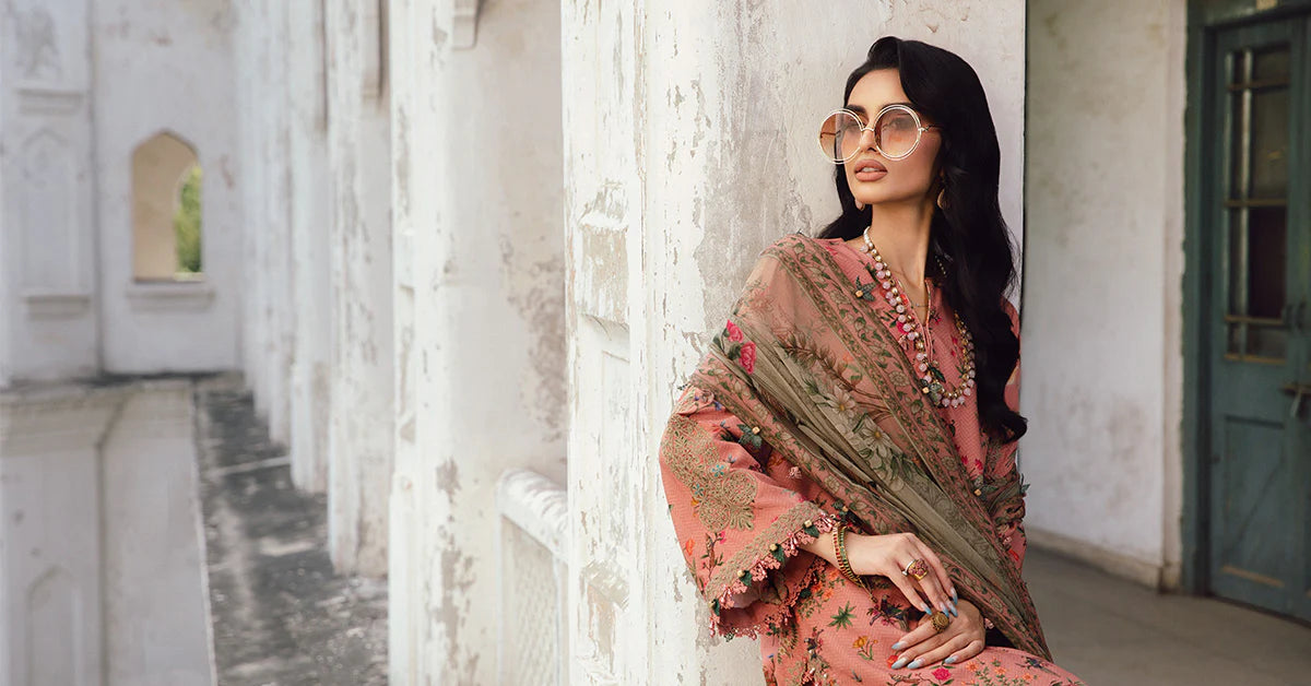 Maria B 3PC Embroidered Cambric Suit MPT-2707-A