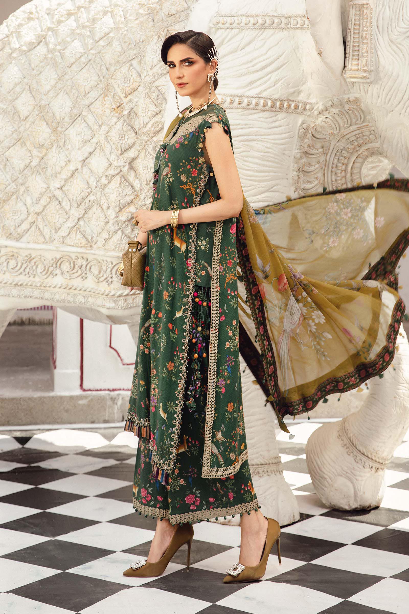 Maria B 3PC Embroidered Cambric Suit MPT-2707-B