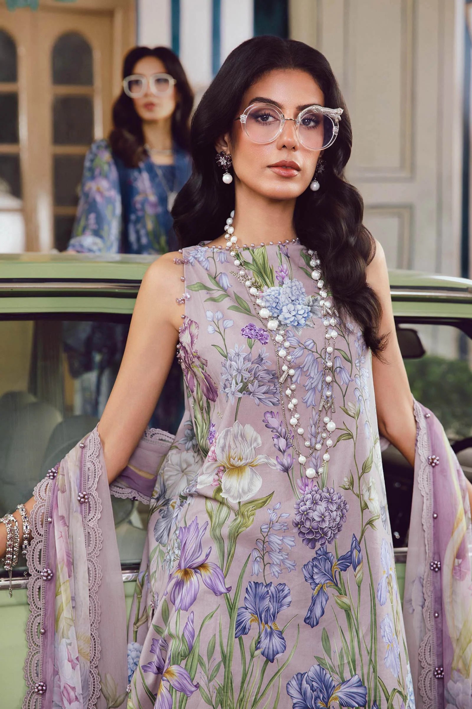 Maria B 3PC Embroidered Cambric Suit MPT-2708-A