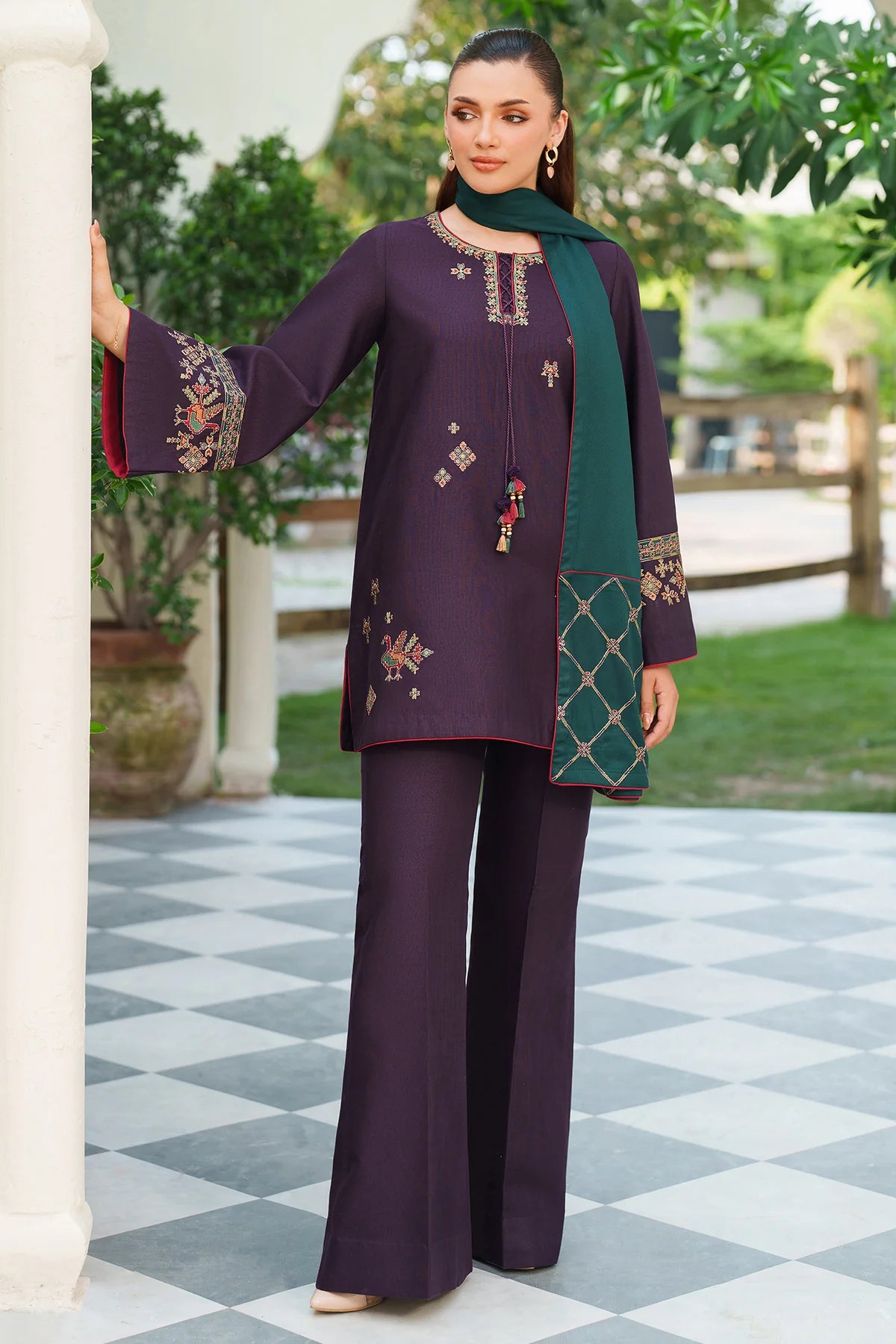 Jazmin Embroidered Khaddar Suit UW-0189