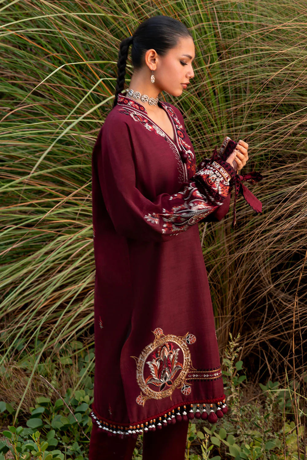 Gul Ahmed 2PC Embroidered Khaddar Suit TK-52002