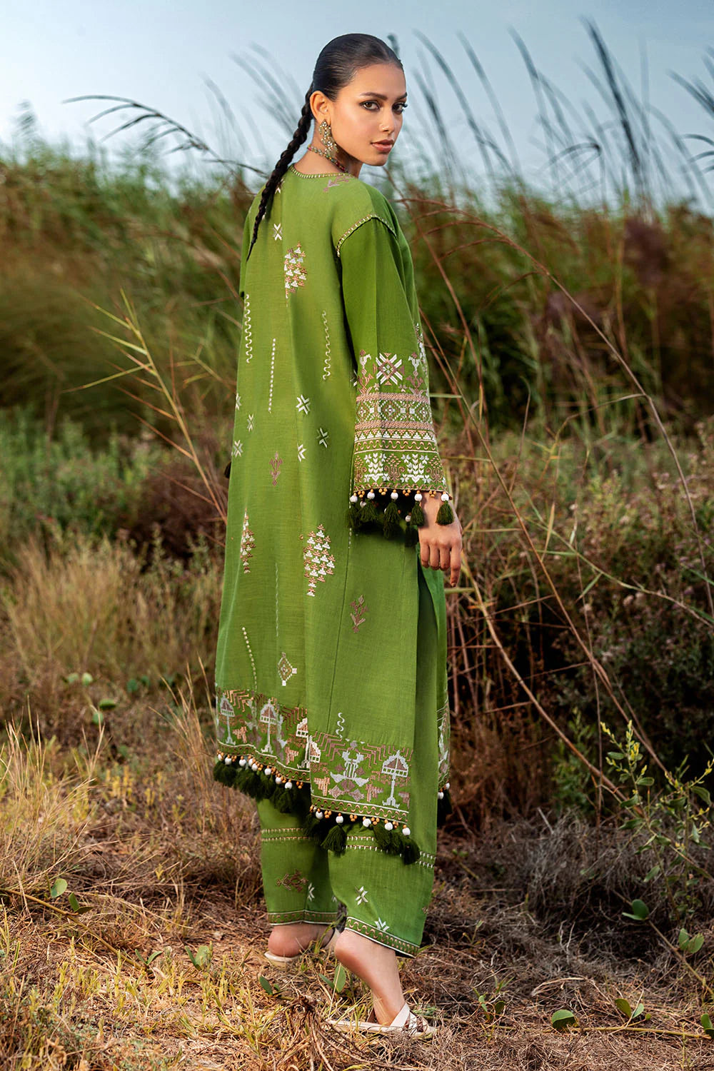 Gul Ahmed 2PC Embroidered Khaddar Suit TK-52004