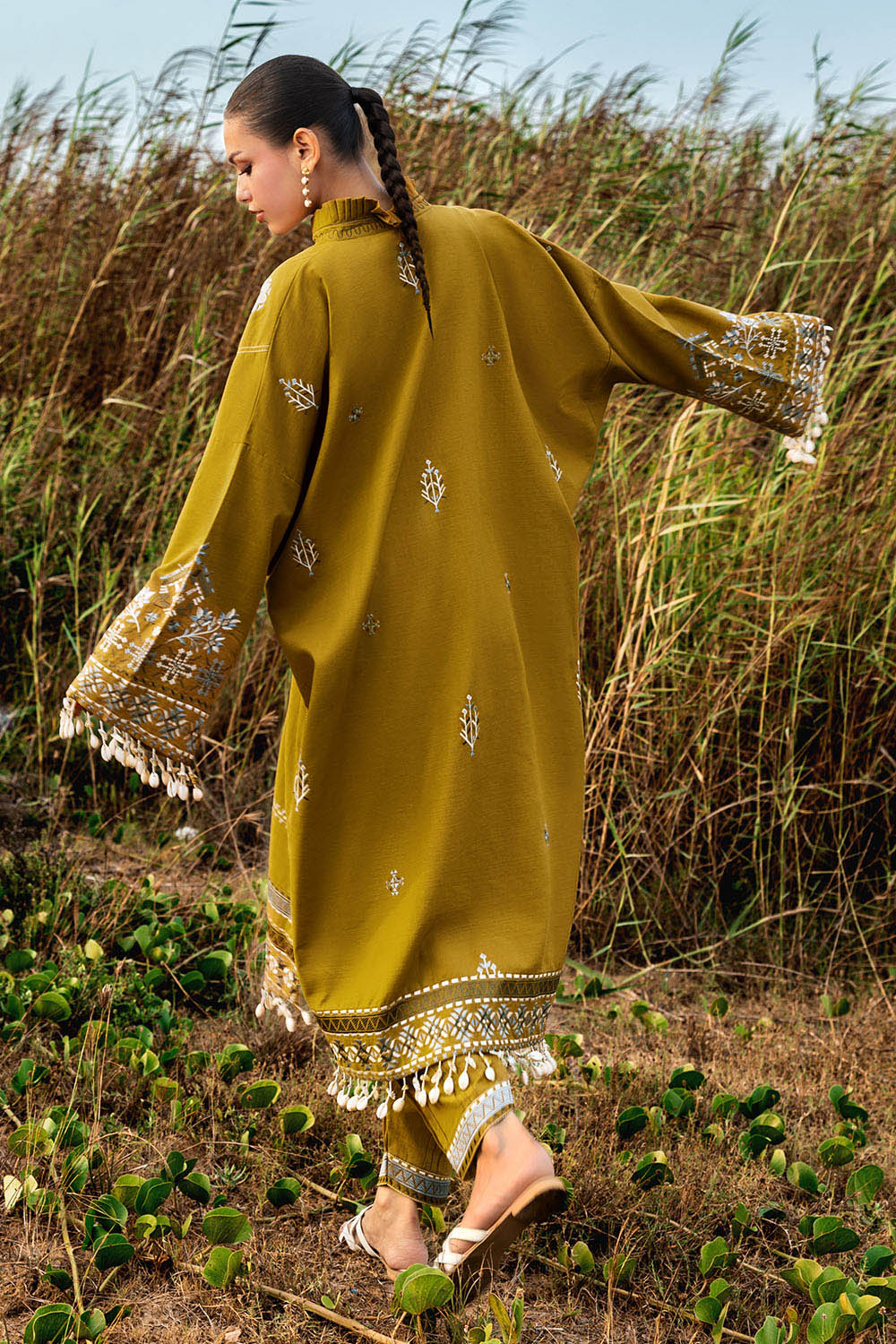 Gul Ahmed 2PC Embroidered Khaddar Suit TK-52005