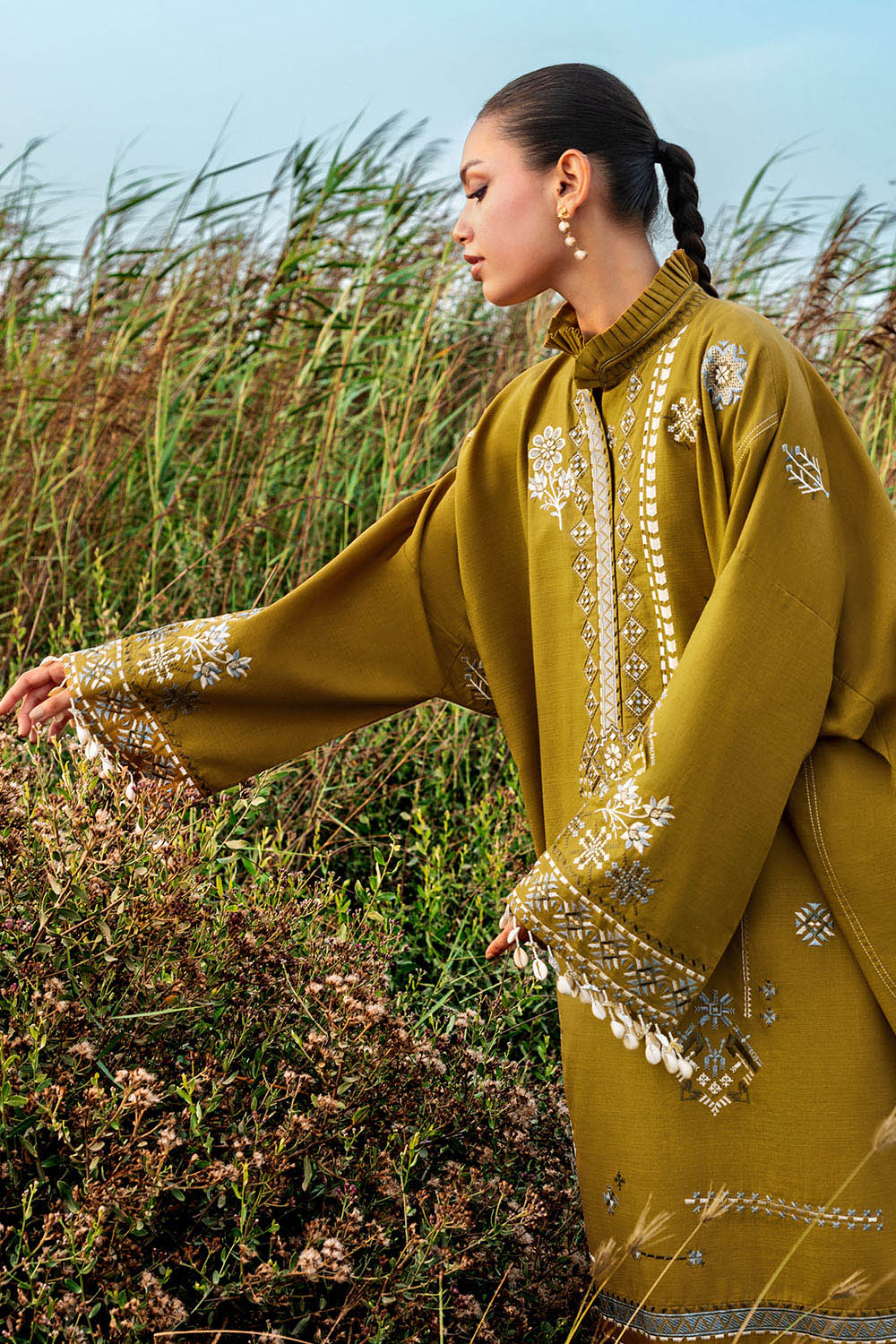 Gul Ahmed 2PC Embroidered Khaddar Suit TK-52005