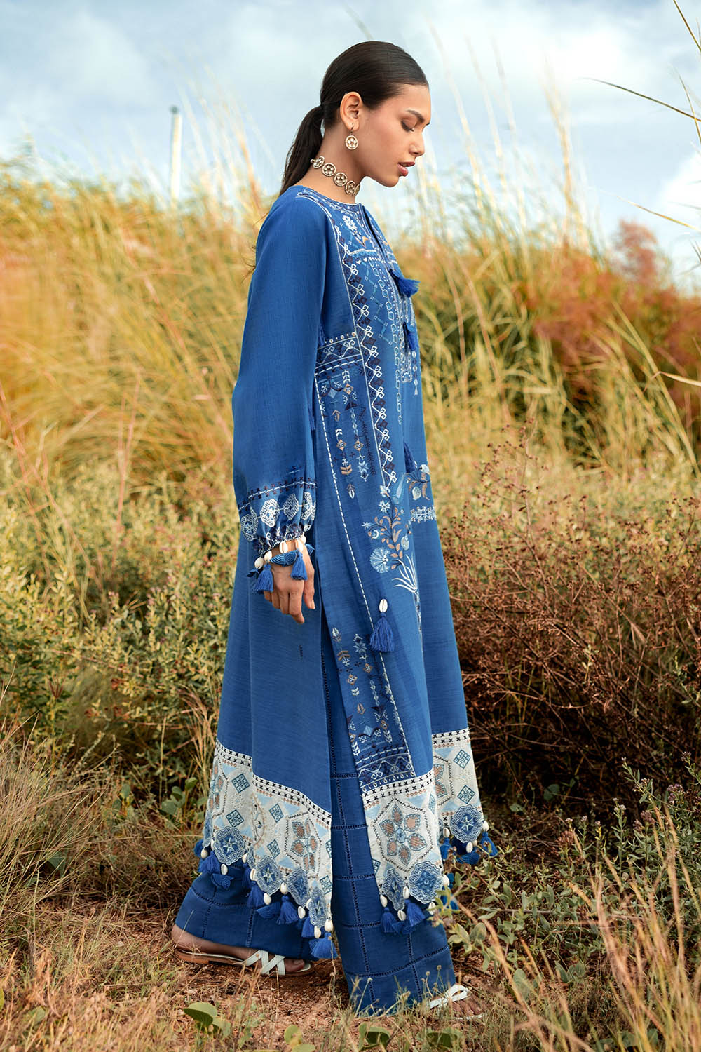 Gul Ahmed 2PC Embroidered Khaddar Suit TK-52007