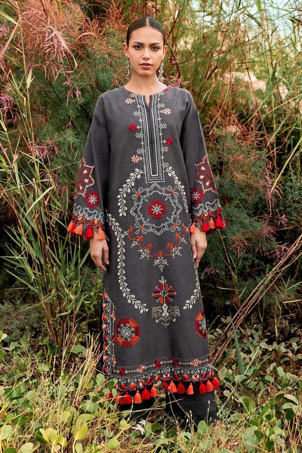 Gul Ahmed 2PC Embroidered Khaddar Suit TK-52008