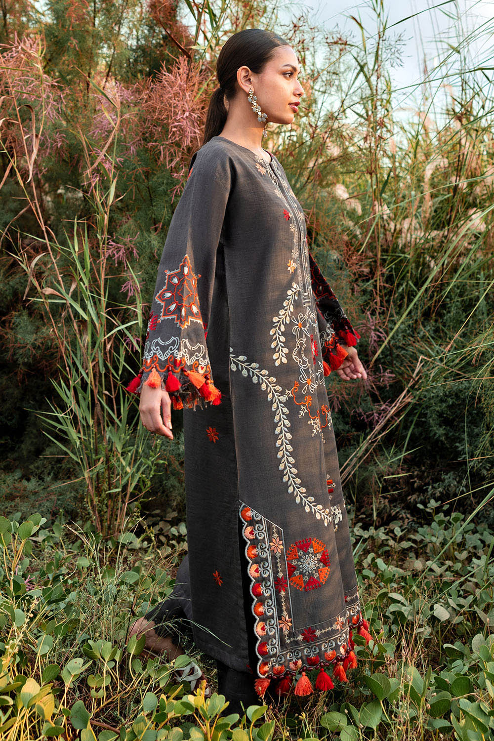 Gul Ahmed 2PC Embroidered Khaddar Suit TK-52008