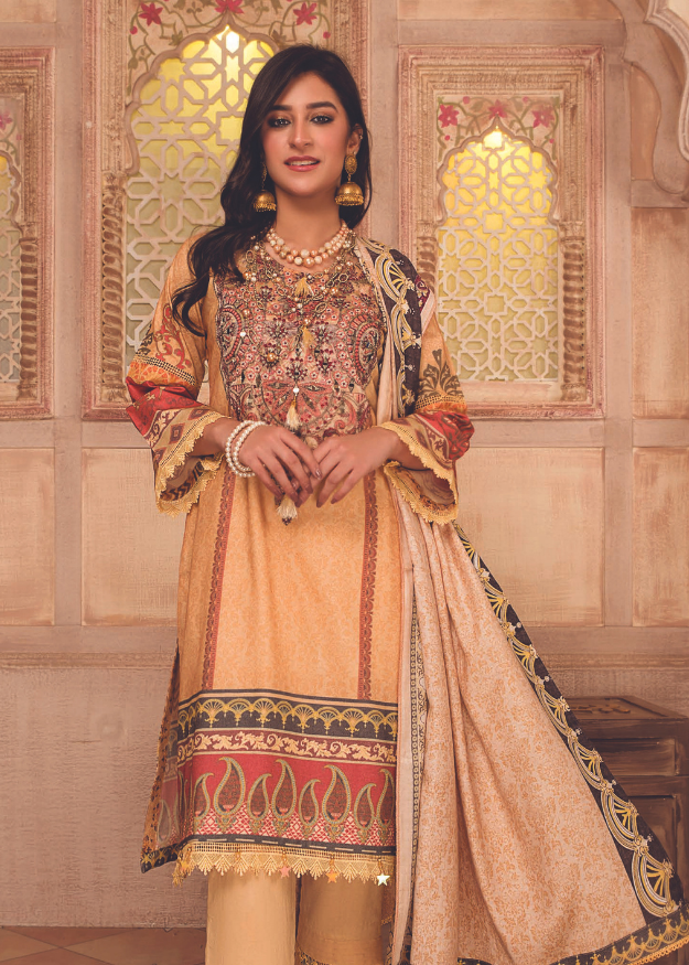 Munira Designer Dhanak 3 Piece Suit MSL13
