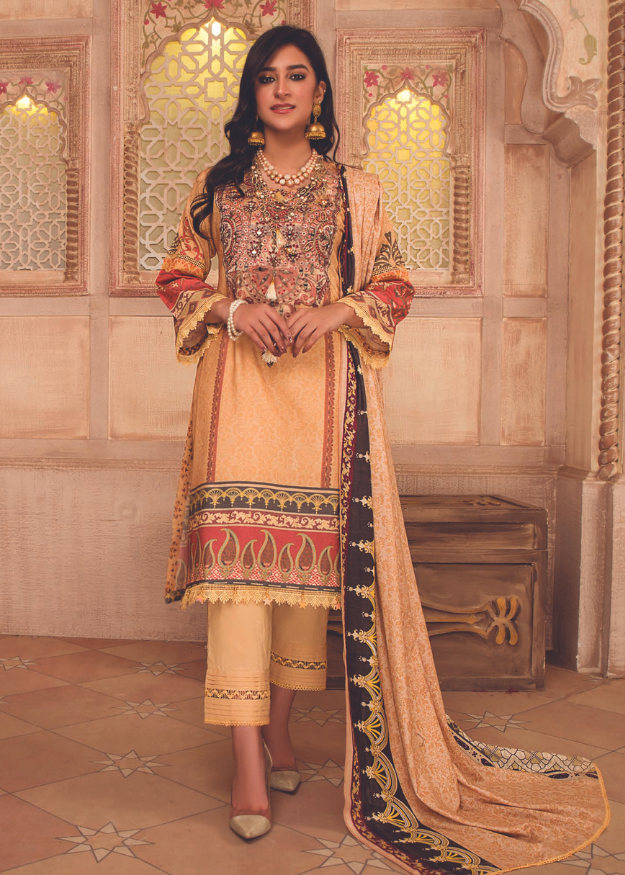 Munira Designer Dhanak 3 Piece Suit MSL13