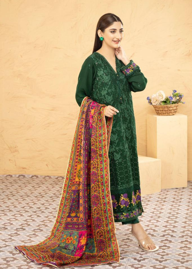 Lush Embroidered Chiffon Chikankari 3 Piece Suit L131