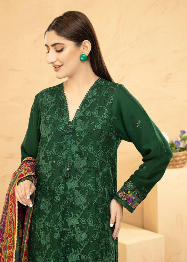 Lush Embroidered Chiffon Chikankari 3 Piece Suit L131