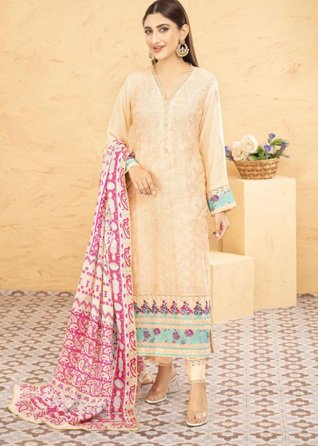 Lush Embroidered Chiffon Chikankari 3 Piece Suit L126