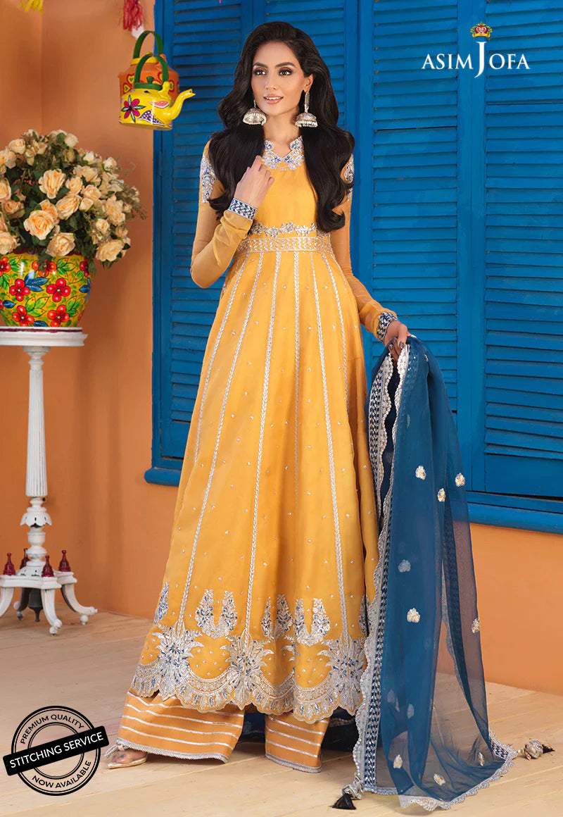 Asim Jofa Embroidered Organza 3 Piece Suit AJFC-61