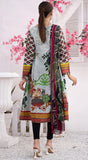 Esha 3 Pcs Frock Digital Printed Lawn with Chiffon Dupatta - BE114